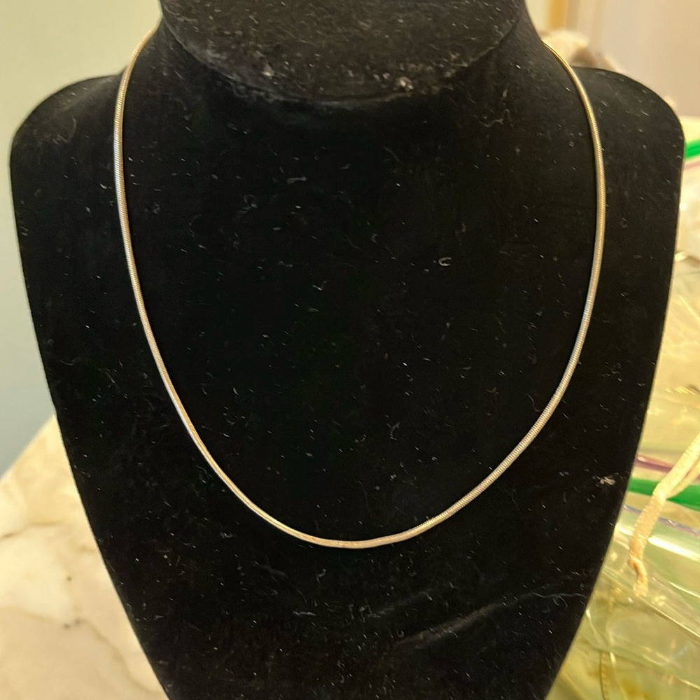 16” fine silver chain
